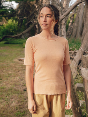 Image of Hemp Rib Tee in Blush