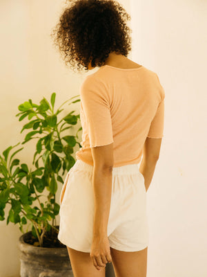 Image of Hemp Rib Tee in Blush