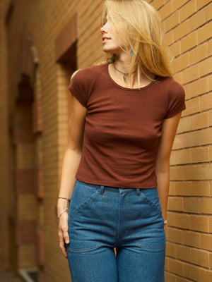 Image of Hemp Ribsy Tee in Malbec