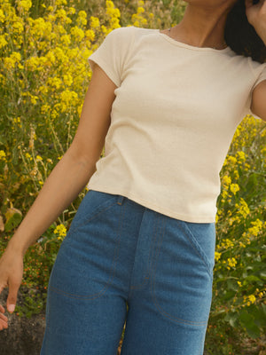 Image of Hemp Ribsy Tee in Natural