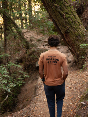 Image of Hemp Surf Supply Tee in Orange Earth