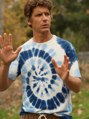 Image of Hemp Tee in Indigo Tie-Dye