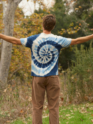 Image of Hemp Tee in Indigo Tie-Dye