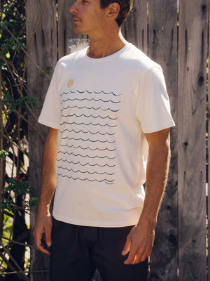 Here Comes the Ocean Tee - S - Mollusk Surf Shop - description