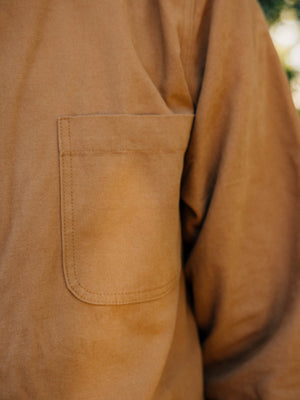 Image of Hooded Deck Jacket in Deep Tan