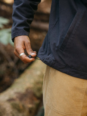 Image of Hooded Deck Jacket in Navy