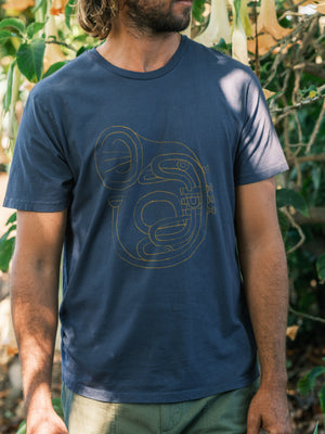 Image of Horny Horn Tee in Faded Navy