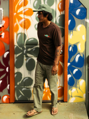 Image of Hot Salmon Tee in Brown