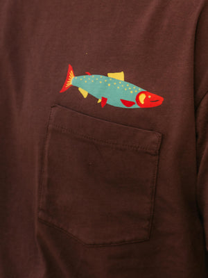 Image of Hot Salmon Tee in Brown