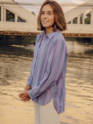 Image of Jane Shirt in Graype Stripe