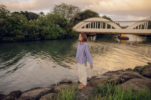 Image of Jane Shirt in Graype Stripe