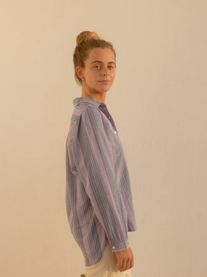 Image of Jane Shirt in Graype Stripe