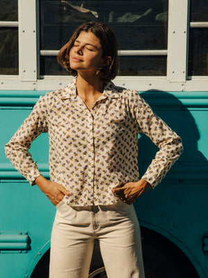 Image of Jane Shirt in Sand Flower