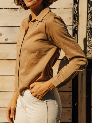 Image of Jane Shirt in Tan Earth