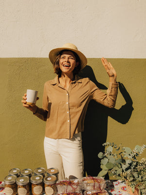 Image of Jane Shirt in Tan Earth