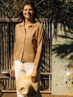 Image of Jane Shirt in Tan Earth