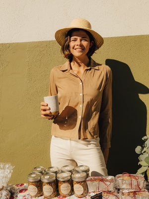 Image of Jane Shirt in Tan Earth