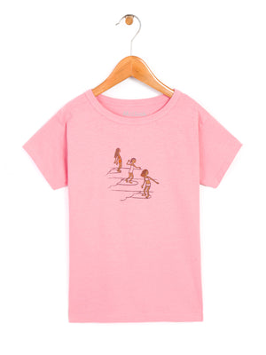 Image of Three Friends Tee in Perfect Pink