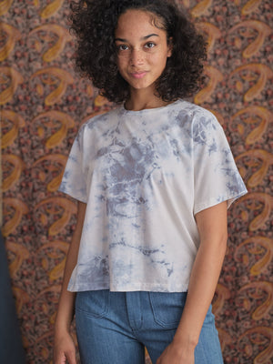 Image of Kat Tee in Indigo Tie Dye