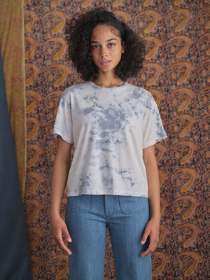 Image of Kat Tee in Indigo Tie Dye