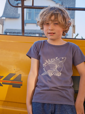 Image of Kids Angler Tee in Faded Navy