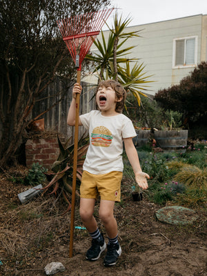Image of Kids Cheeseburger Tee in Antique White