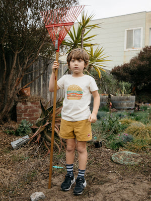 Image of Kids Cheeseburger Tee in Antique White