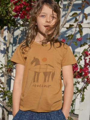 Image of Kids Grazer Tee in Tan Earth