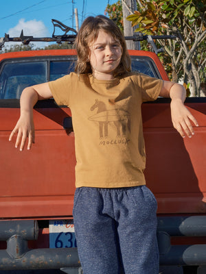 Image of Kids Grazer Tee in Tan Earth