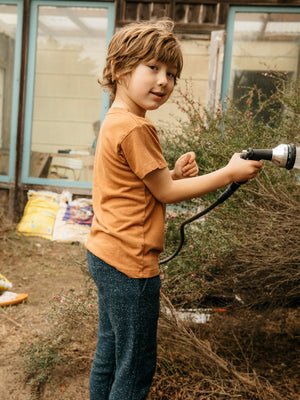 Image of Kids Hemp Pocket Tee in Orange Earth