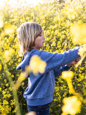 Image of Kids Softest Hoodie in True Blue