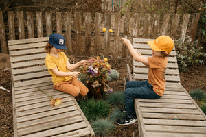 Image of Kids Sunsplash Hat in Gold