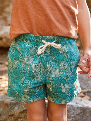Image of Kids Vacation Trunks in Green Tidepool
