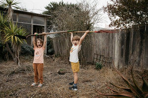 Image of Kids Vacation Trunks in Mustard