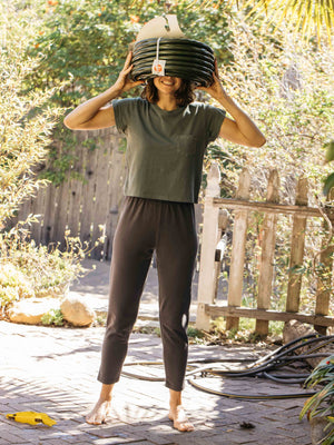 Image of Knit Laleh Pant in Faded Black