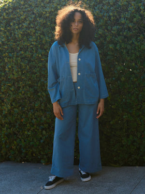 Image of Kraft Jacket in Denim Chambray