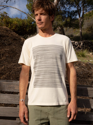 Image of Lined Up Tee in Super Natural