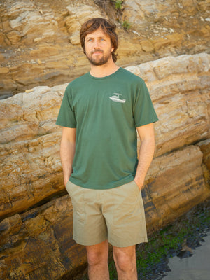 Image of Long Way Tee in Rover Green