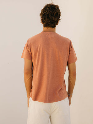 Image of Short Sleeve Henley in Mars Dust