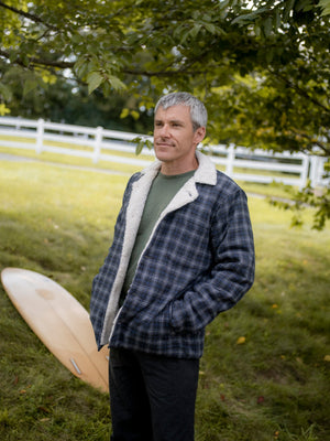 Image of Mack Jacket in Navy Plaid