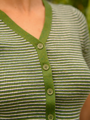 Image of Margot Tee in Green Stripe