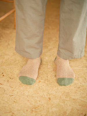 Image of Marled Utility Sock in Moss Green