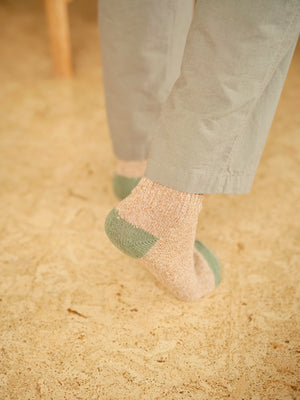 Image of Marled Utility Sock in Moss Green