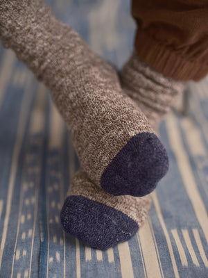 Image of Marled Utility Sock in Walnut