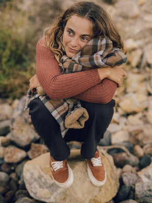 Image of Merino Long Sleeve Tee in Red Rock