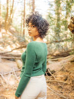 Image of Merino Long Sleeve Tee in Rover Green