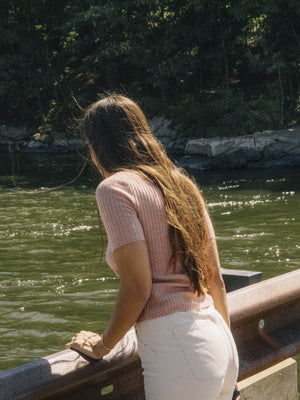 Image of Merino Tee in Blush