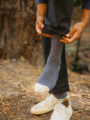 Image of Mollusk Wool Sock in Blue Melange