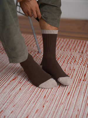 Image of Mollusk Wool Sock in Walnut