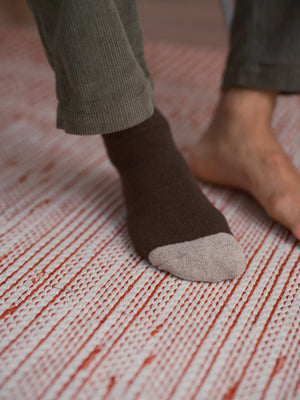 Image of Mollusk Wool Sock in Walnut